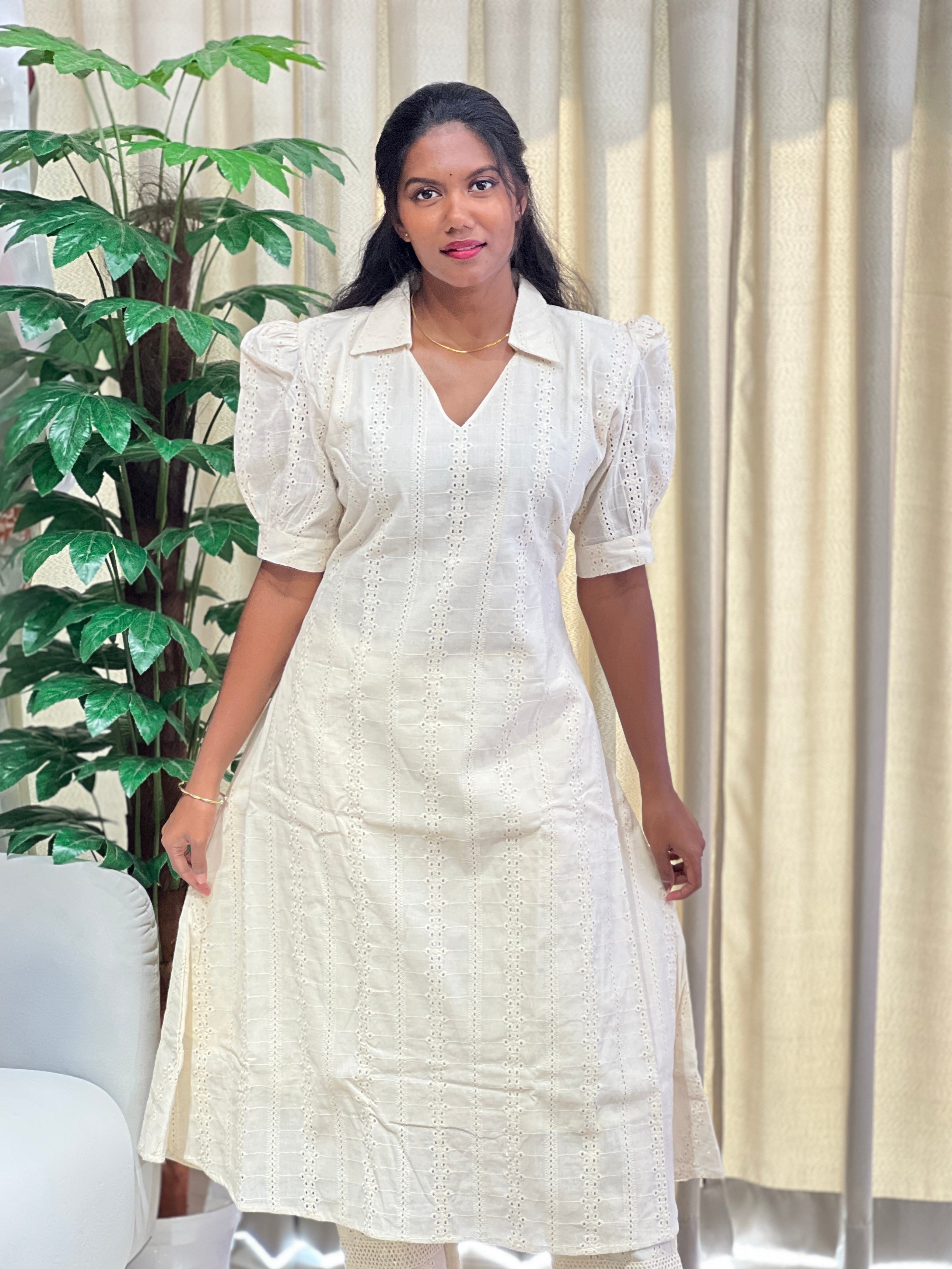 Hakoba Patterned Cotton Kurta | RMLA278