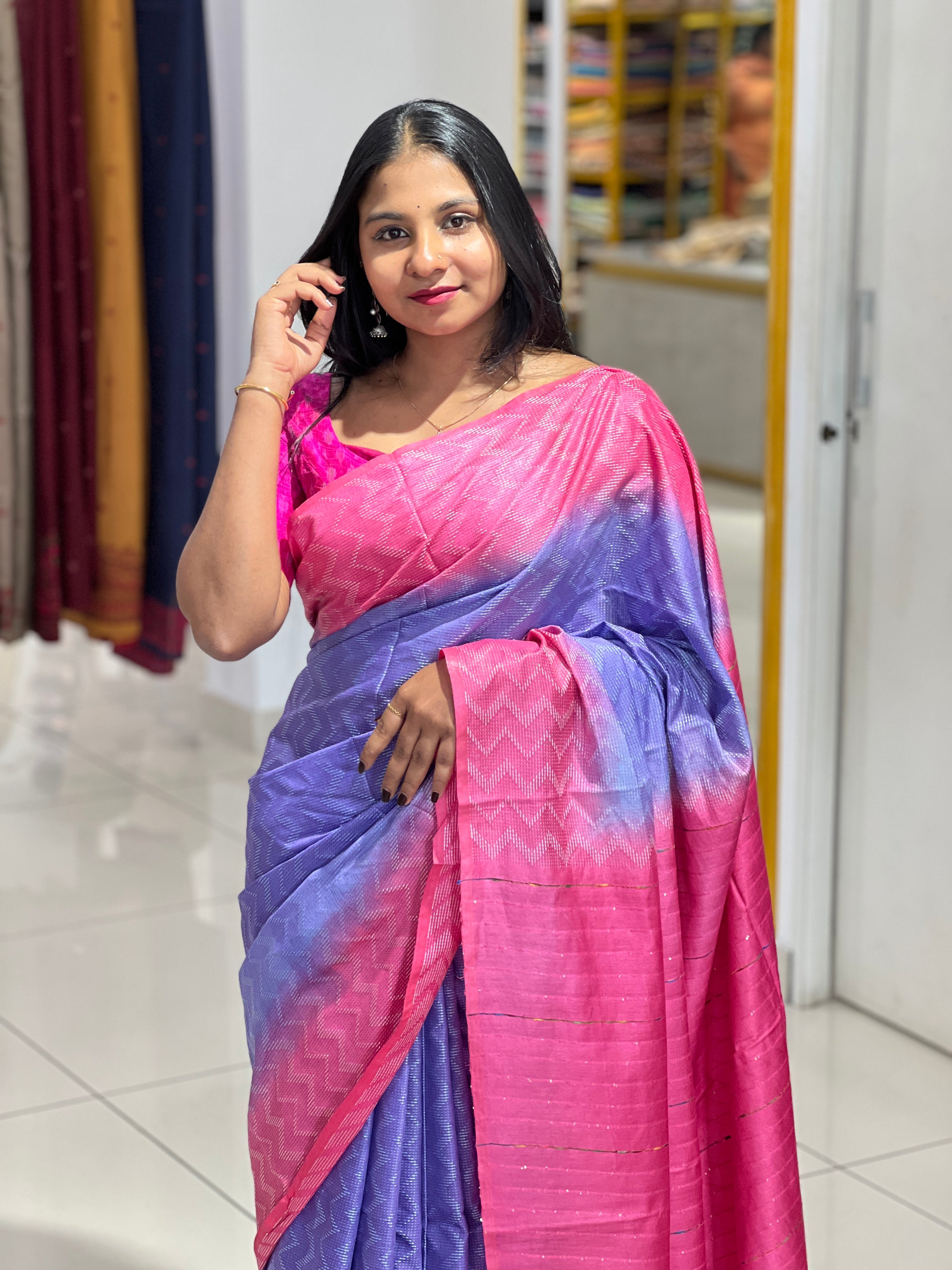 Kantha Weaved Bhagalpuri Linen Saree | NHH548
