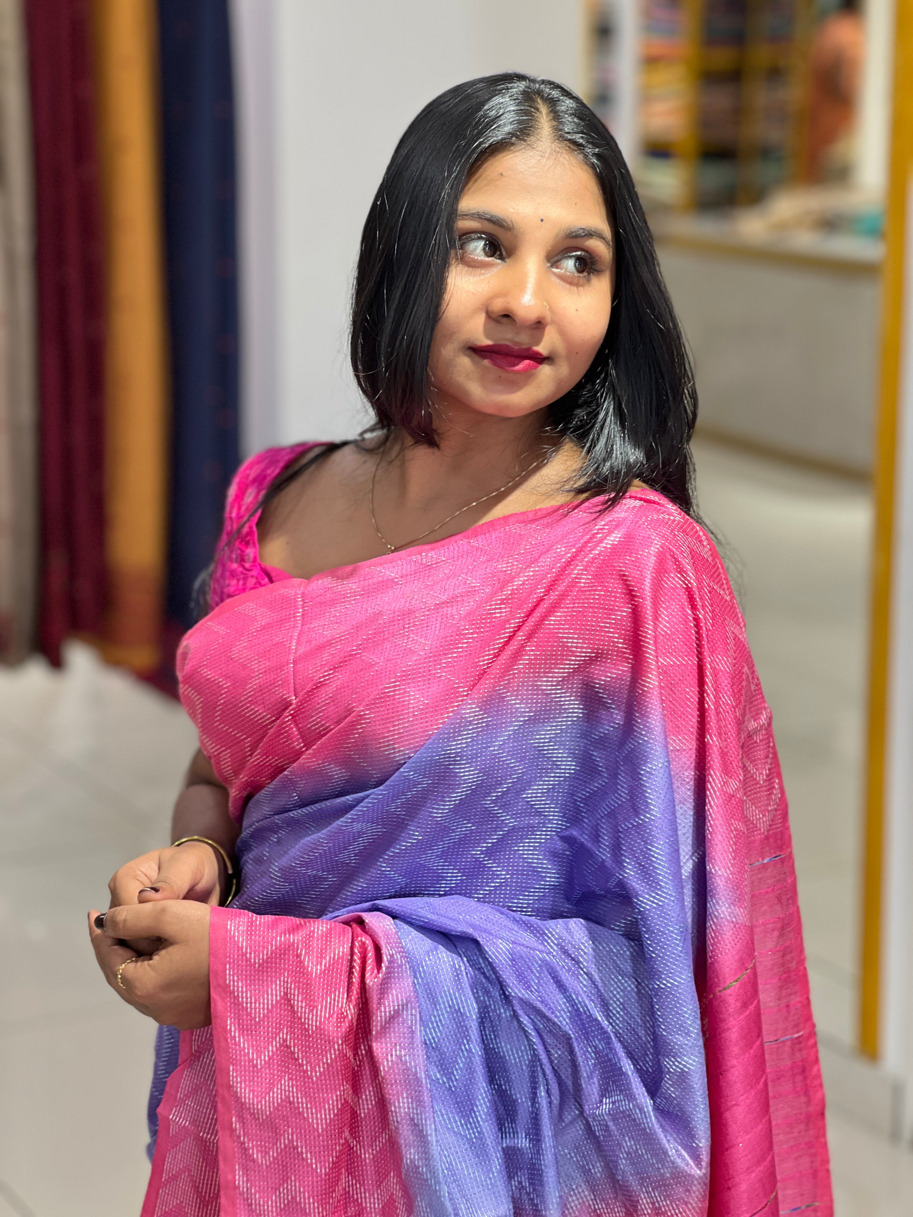 Kantha Weaved Bhagalpuri Linen Saree | NHH548