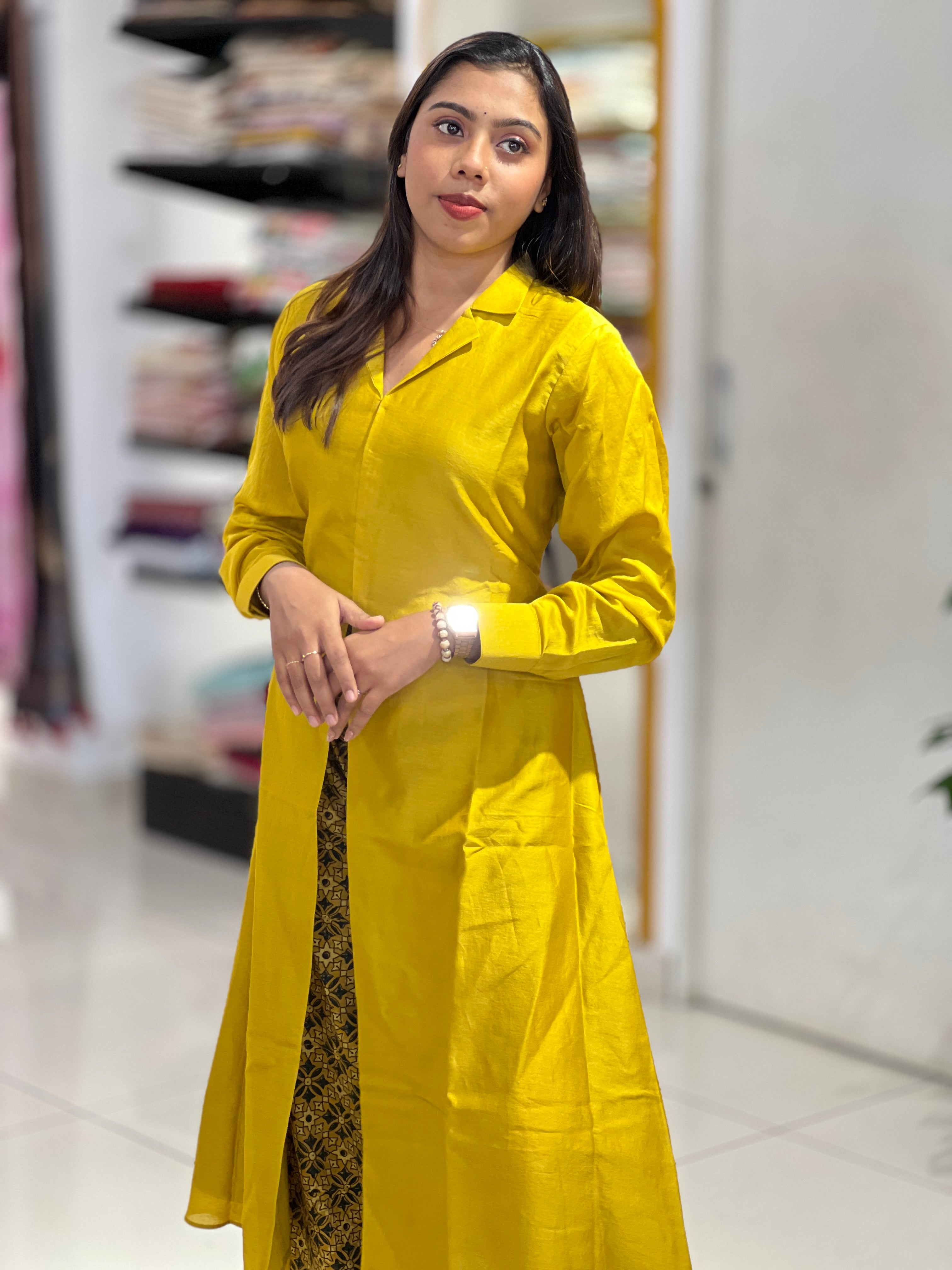 A-Line Chanderi Kurta Set | DNT1011