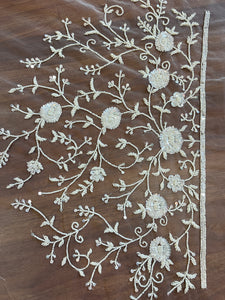 Beads Work Embroidery Net Saree | ISP103