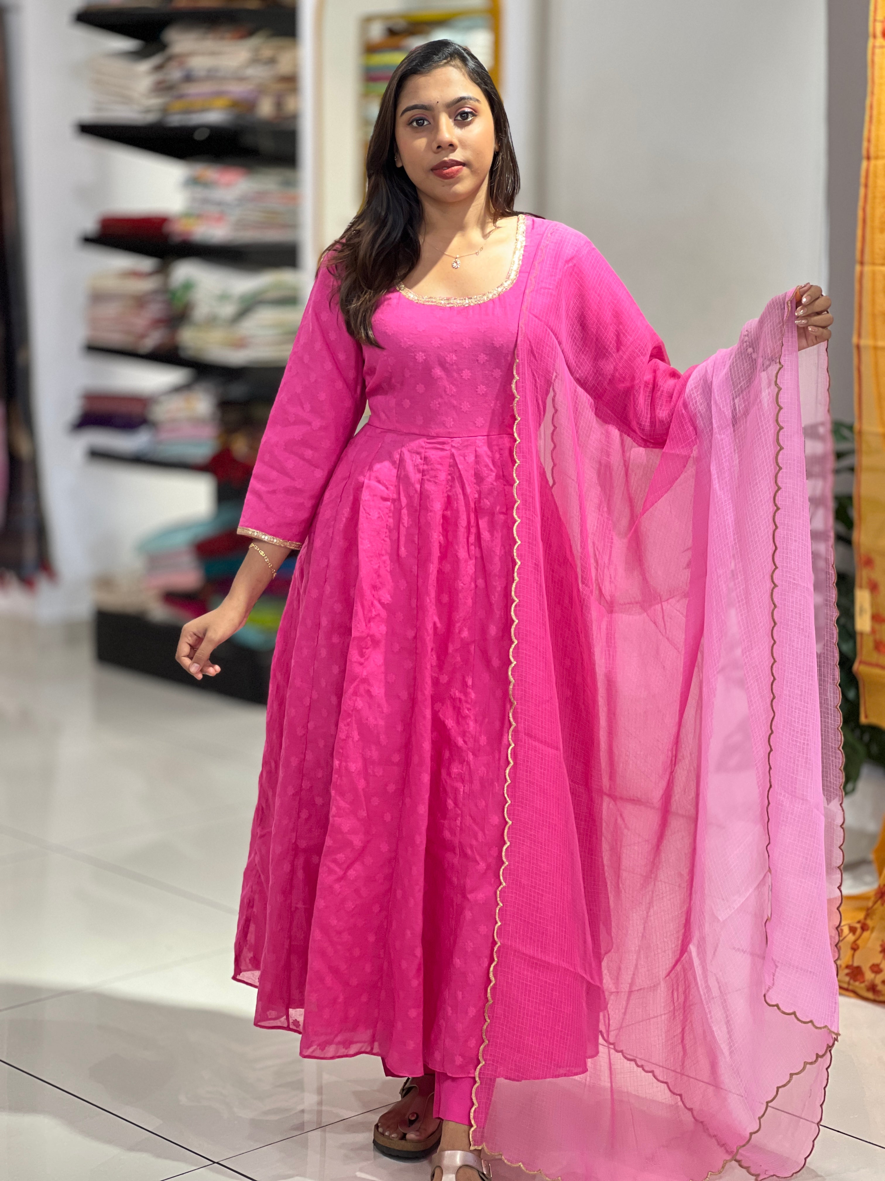 Hand Embroidery Detailed Party Wear Kurta Set | DNT1012