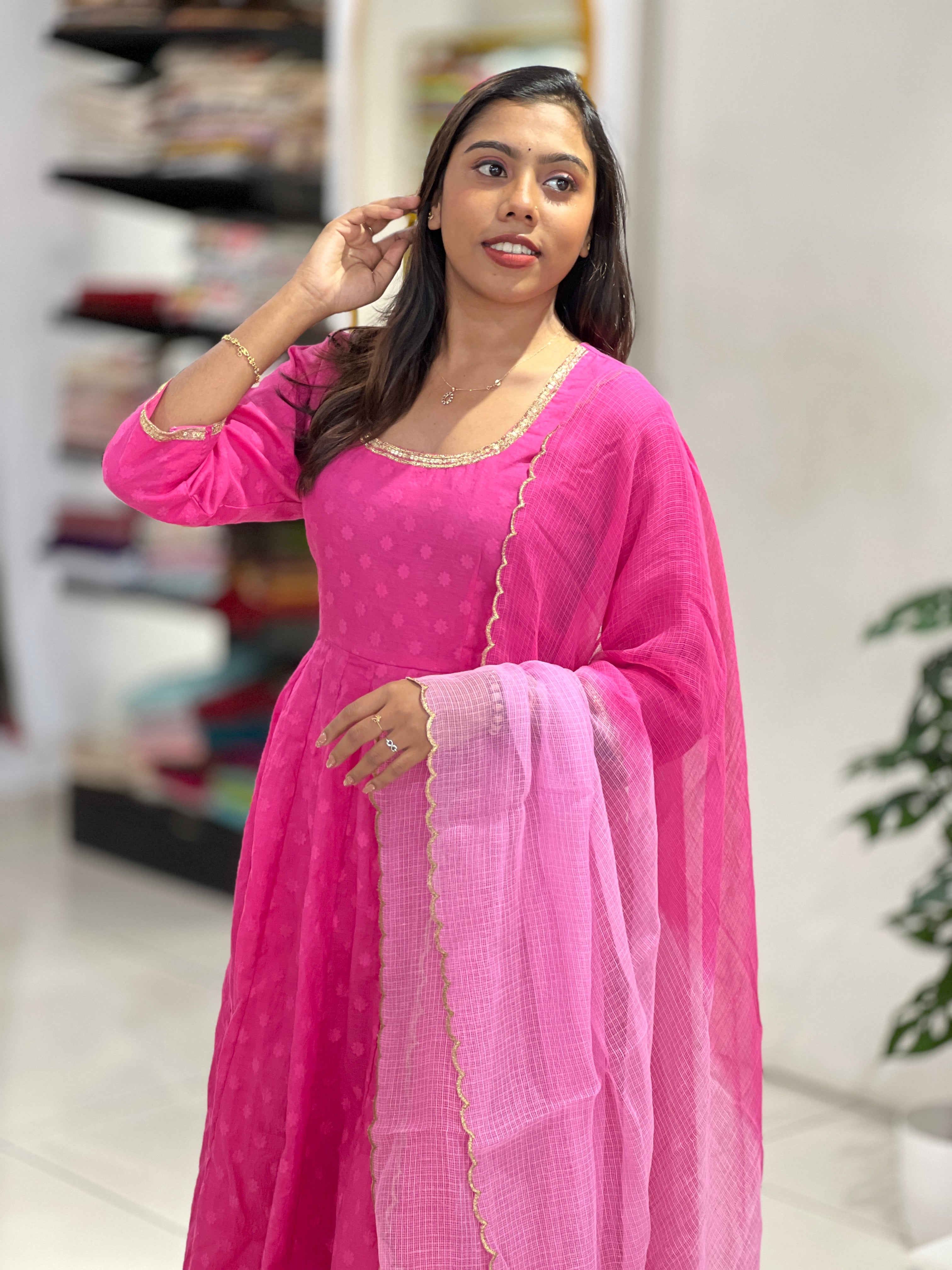 Hand Embroidery Detailed Party Wear Kurta Set | DNT1012