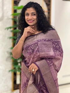 Printed Chanderi Saree | YNG376