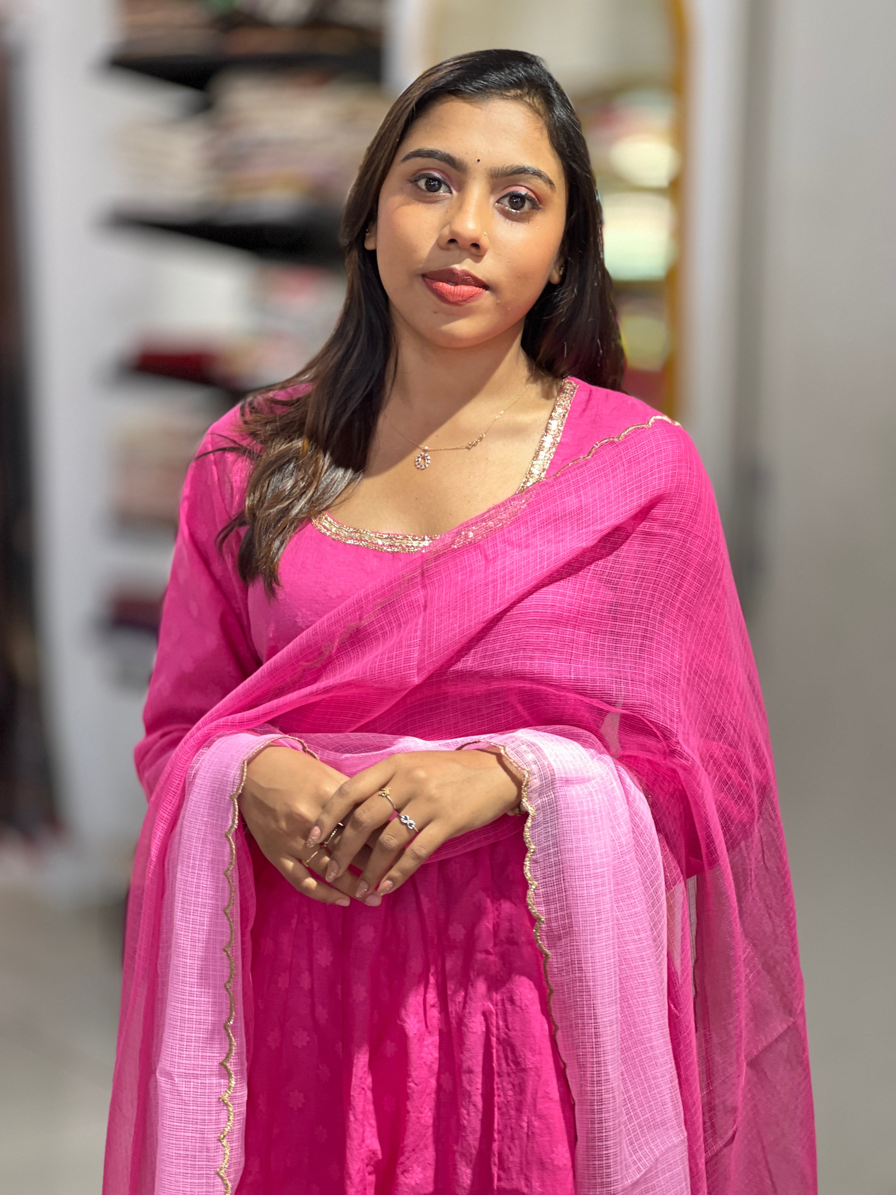 Hand Embroidery Detailed Party Wear Kurta Set | DNT1012