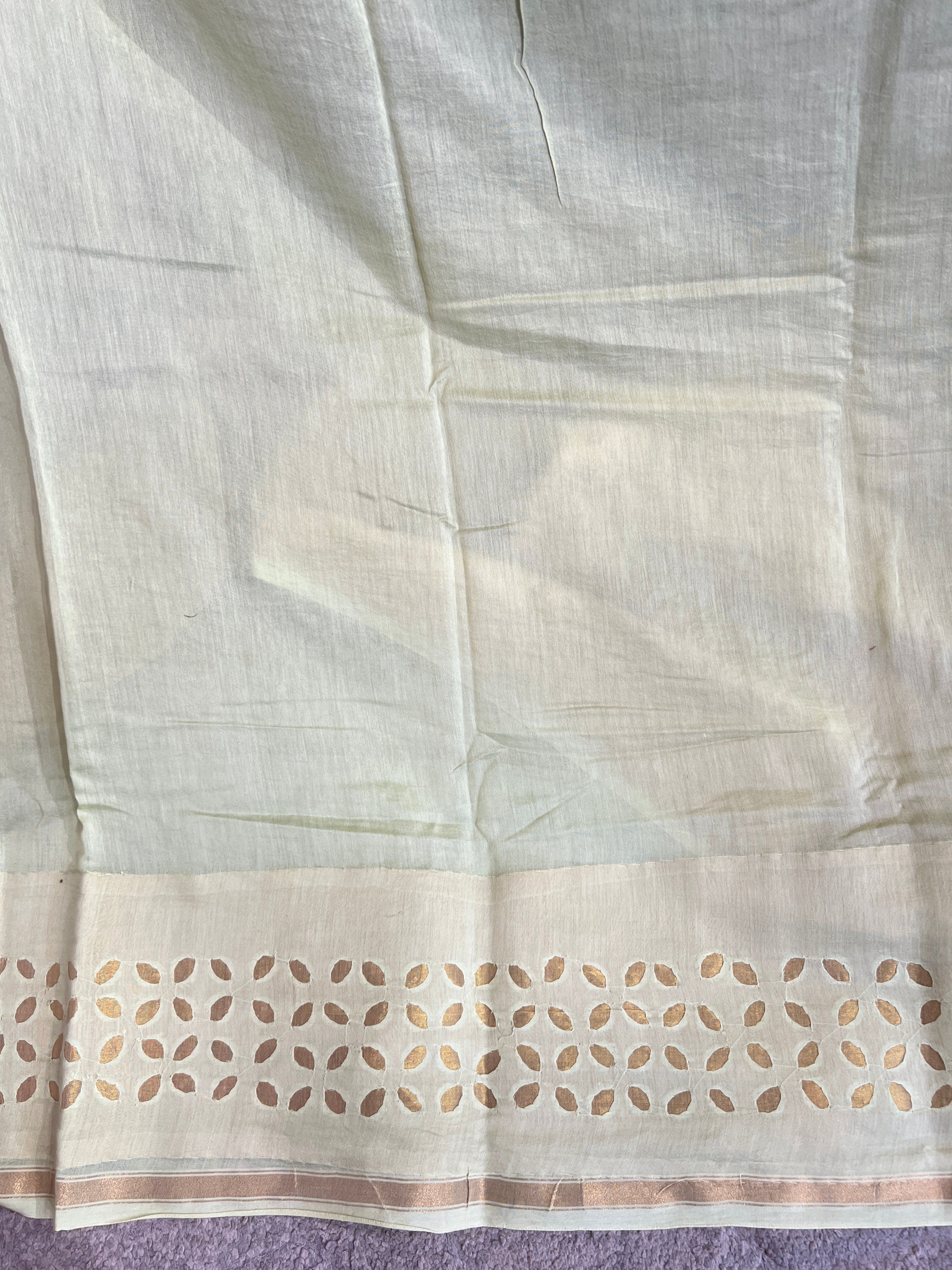 Hand Reverse Applique Work Maheshwari Silk Saree | AH802