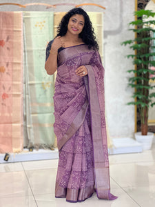 Printed Chanderi Saree | YNG376