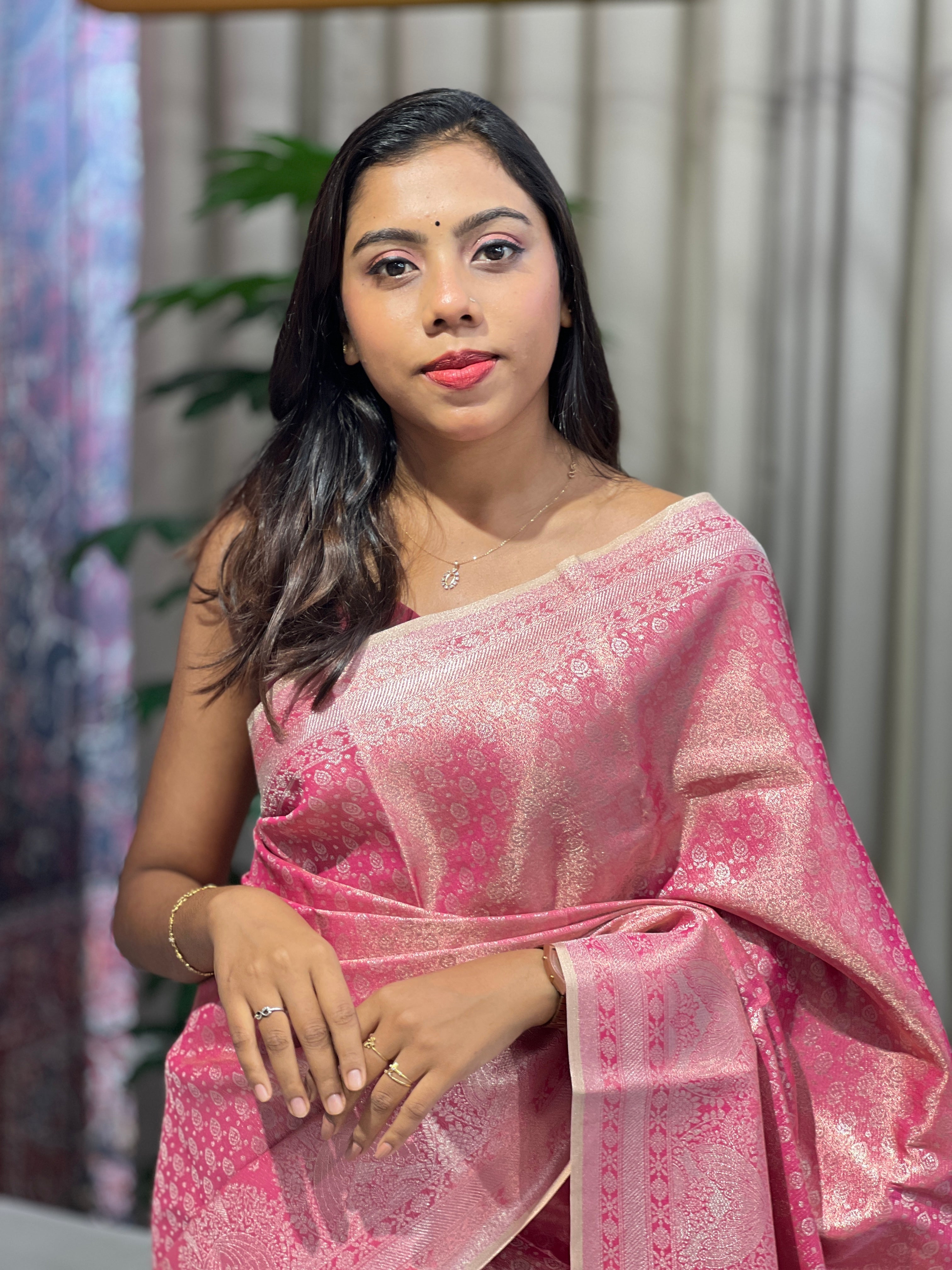 Zari Woven Brocade Patterned Semi Silk Saree | KAC212
