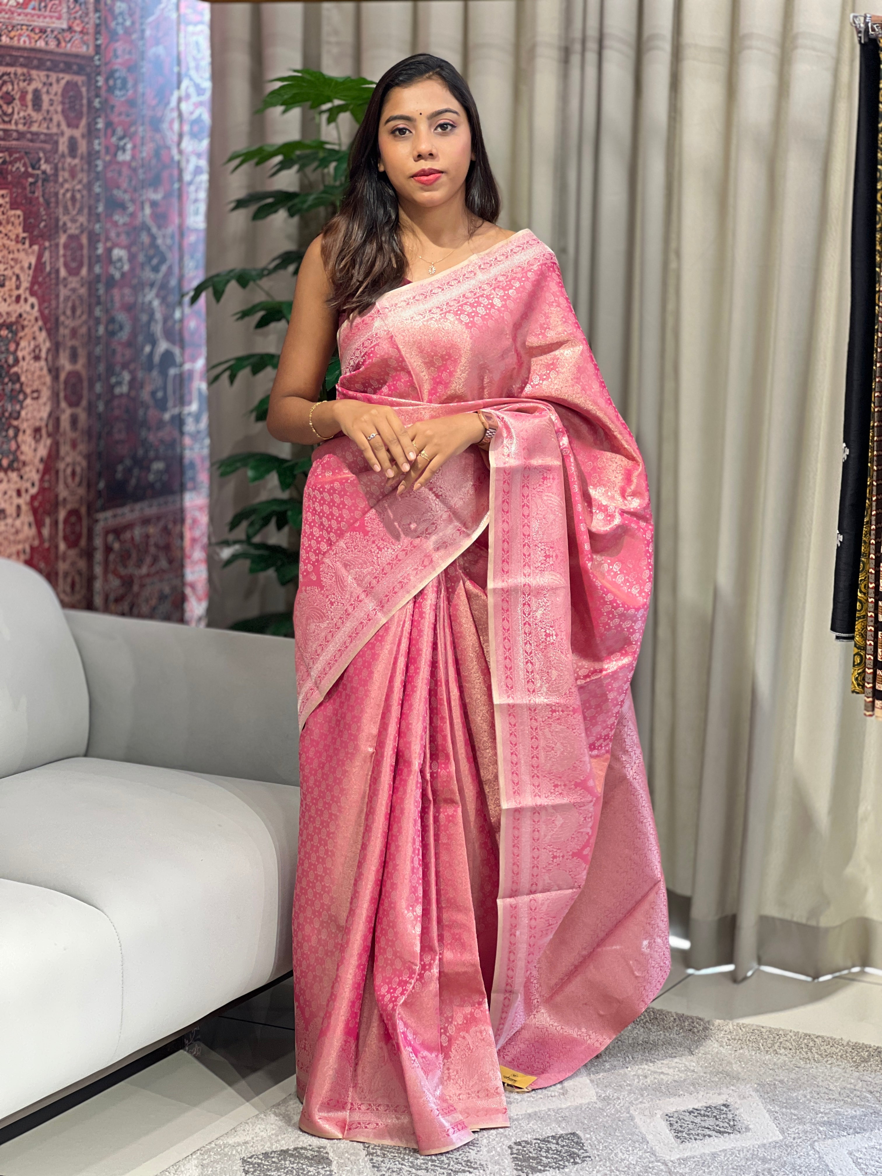 Zari Woven Brocade Patterned Semi Silk Saree | KAC212