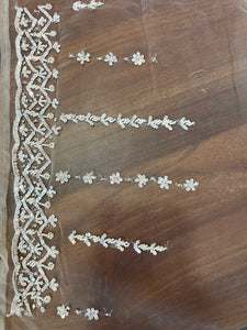 Beads Embroidery Design Net Saree | ISP109