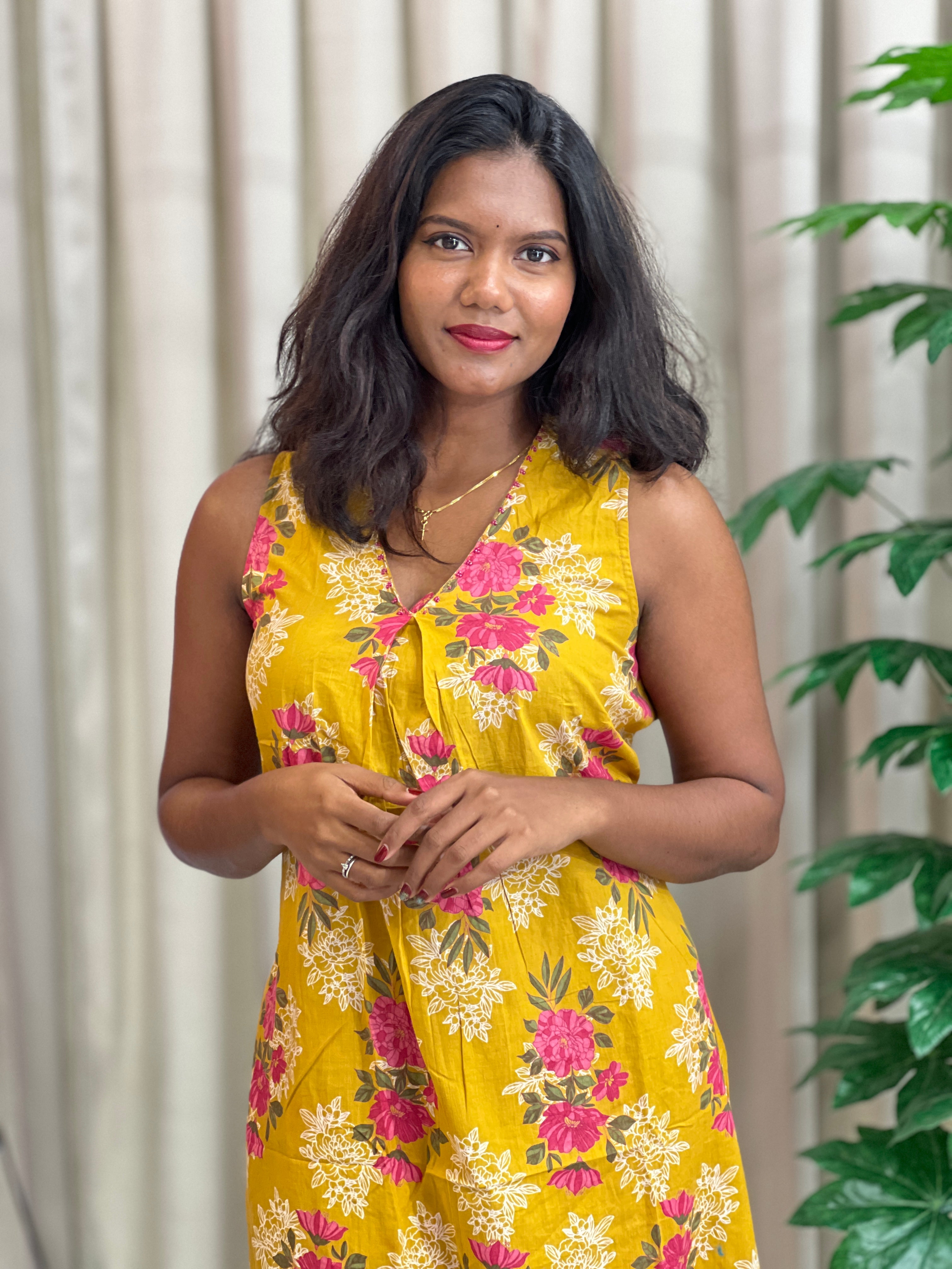 Floral Pattern Cotton Kurta Set | PGI162
