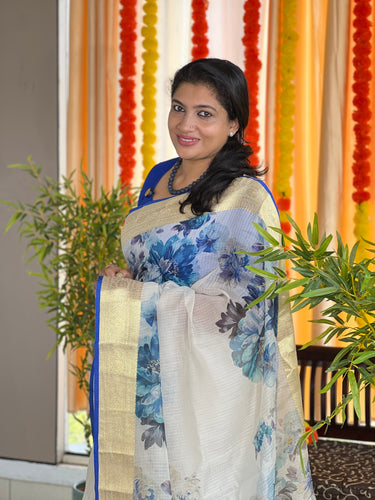 Floral Digital Printed Silky Kota Saree | MR129