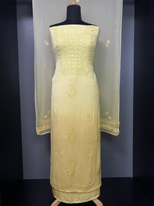 Shaded With Chikankari Embroidered Georgette Salwar Set | GMA101