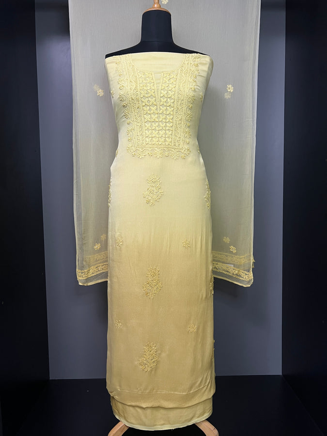 Shaded With Chikankari Embroidered Georgette Salwar Set | GMA101