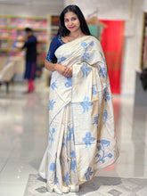 Applique Work Detailed Semi Silk Saree | BLD625