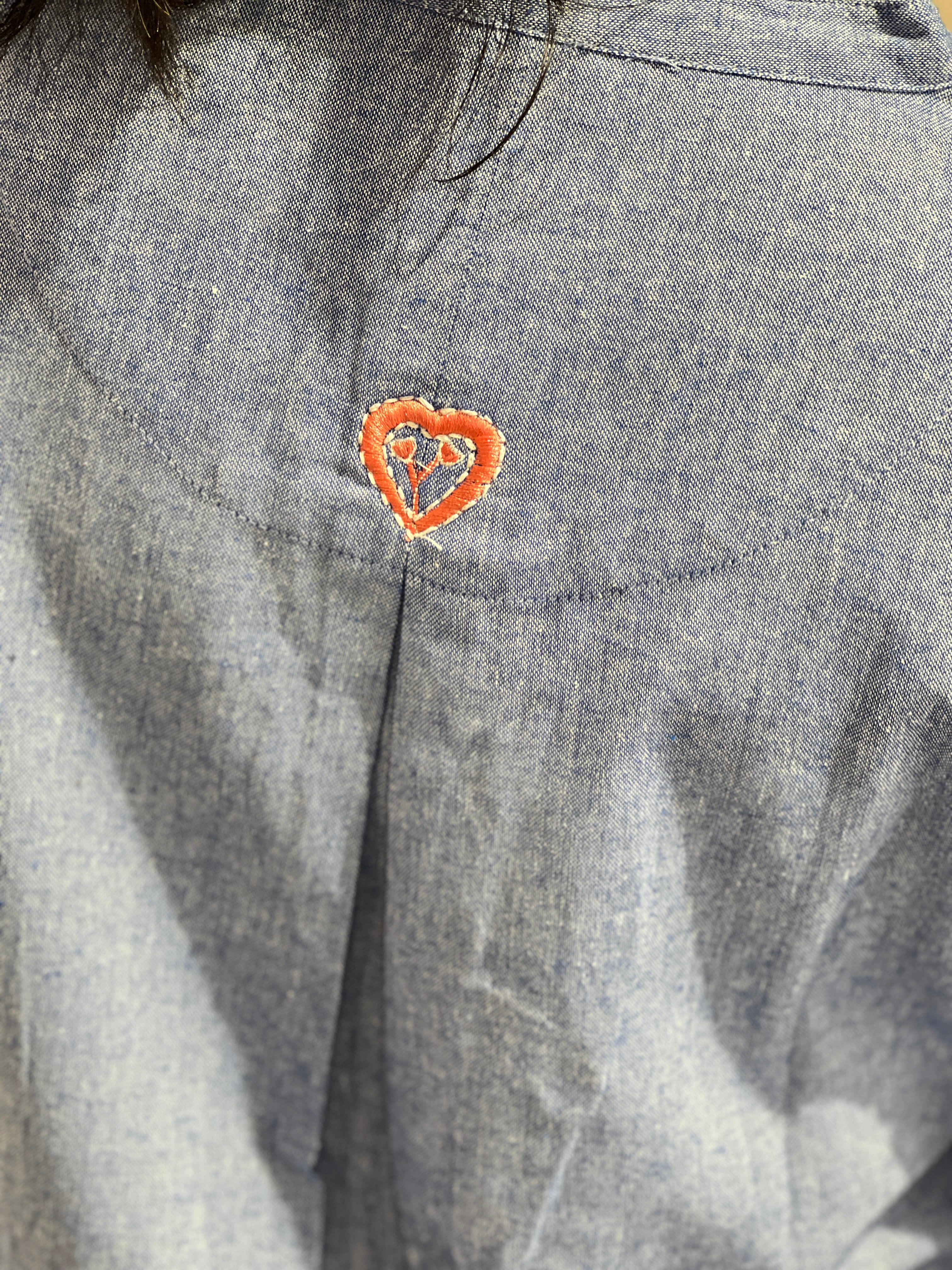 Lace Detailed Solid Denim Cotton Kurta Set | OMF120
