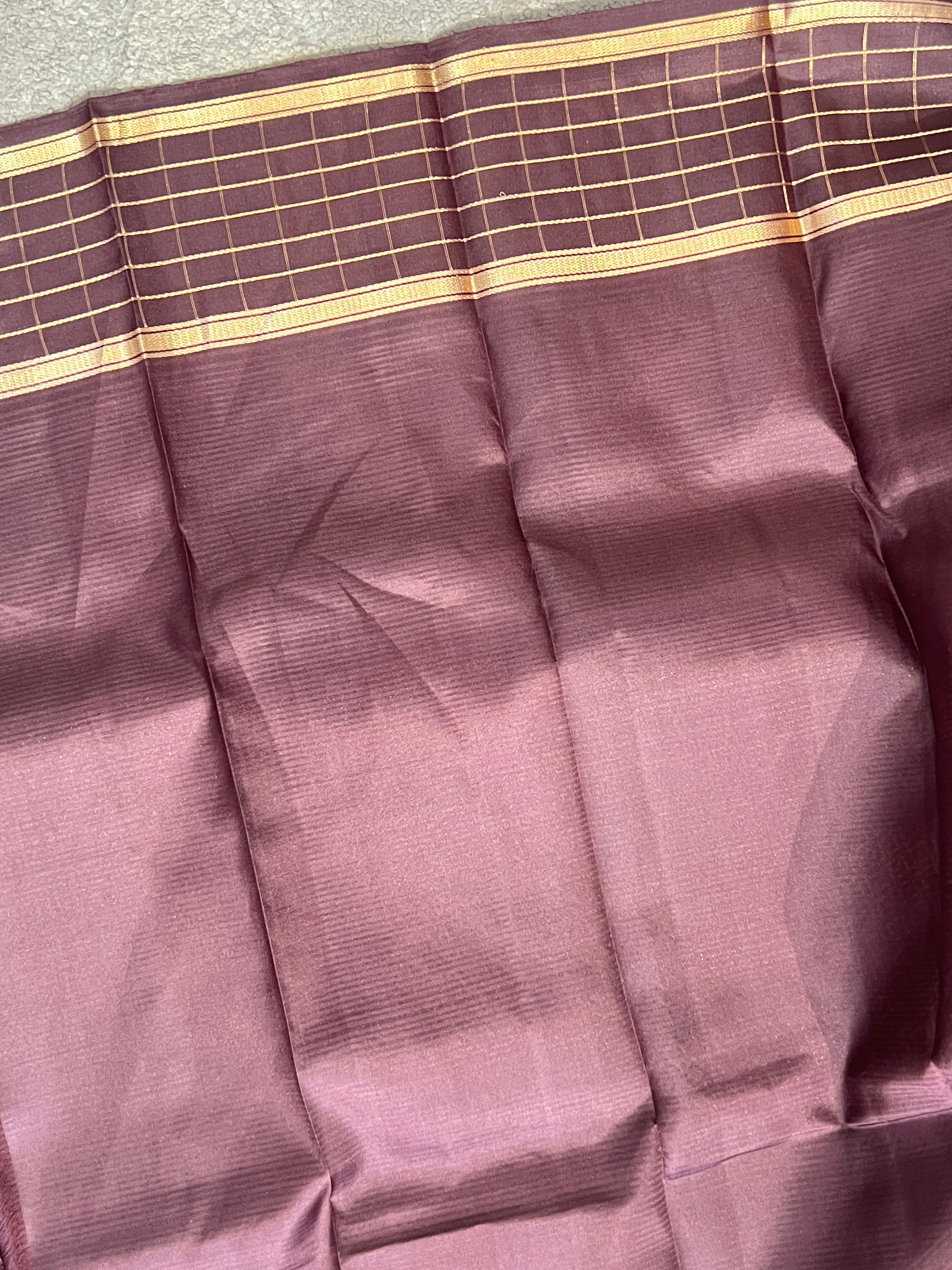 Drop Weaved Kattam Pattern Handloom Kanchipuram Saree | SMT137
