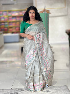 Floral Embroidered Tissue Saree | SBS1015