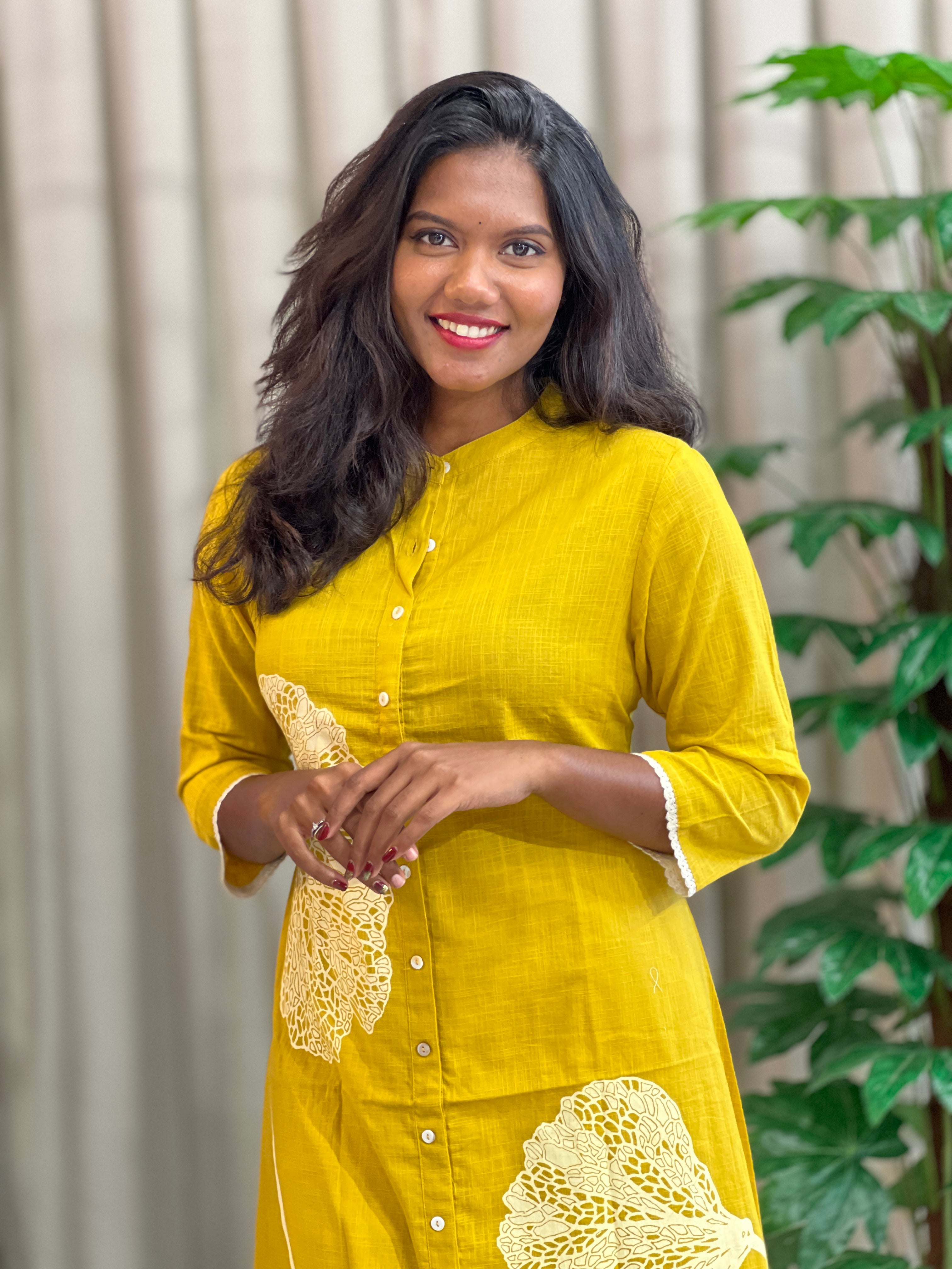 Floral Printed Pattern Cotton Kurta | PGI161