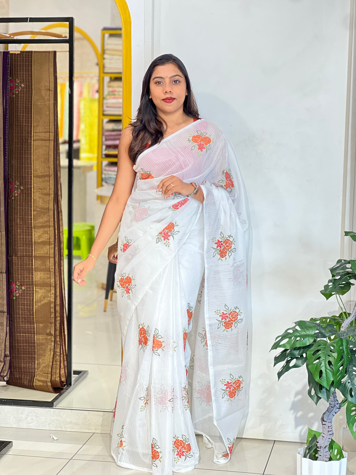 Cross Stitch Embroidery Kota Saree | MR563