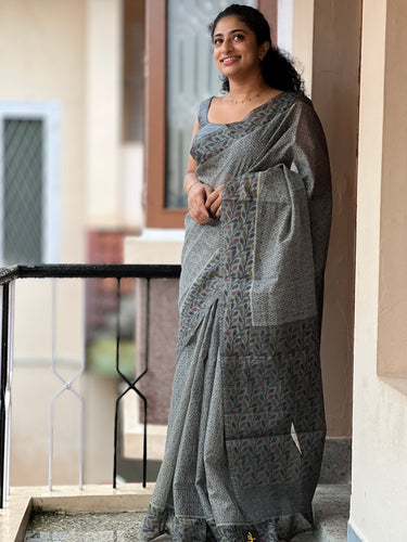 Geometrical Print Pattern Kota Finish Saree | SUM120