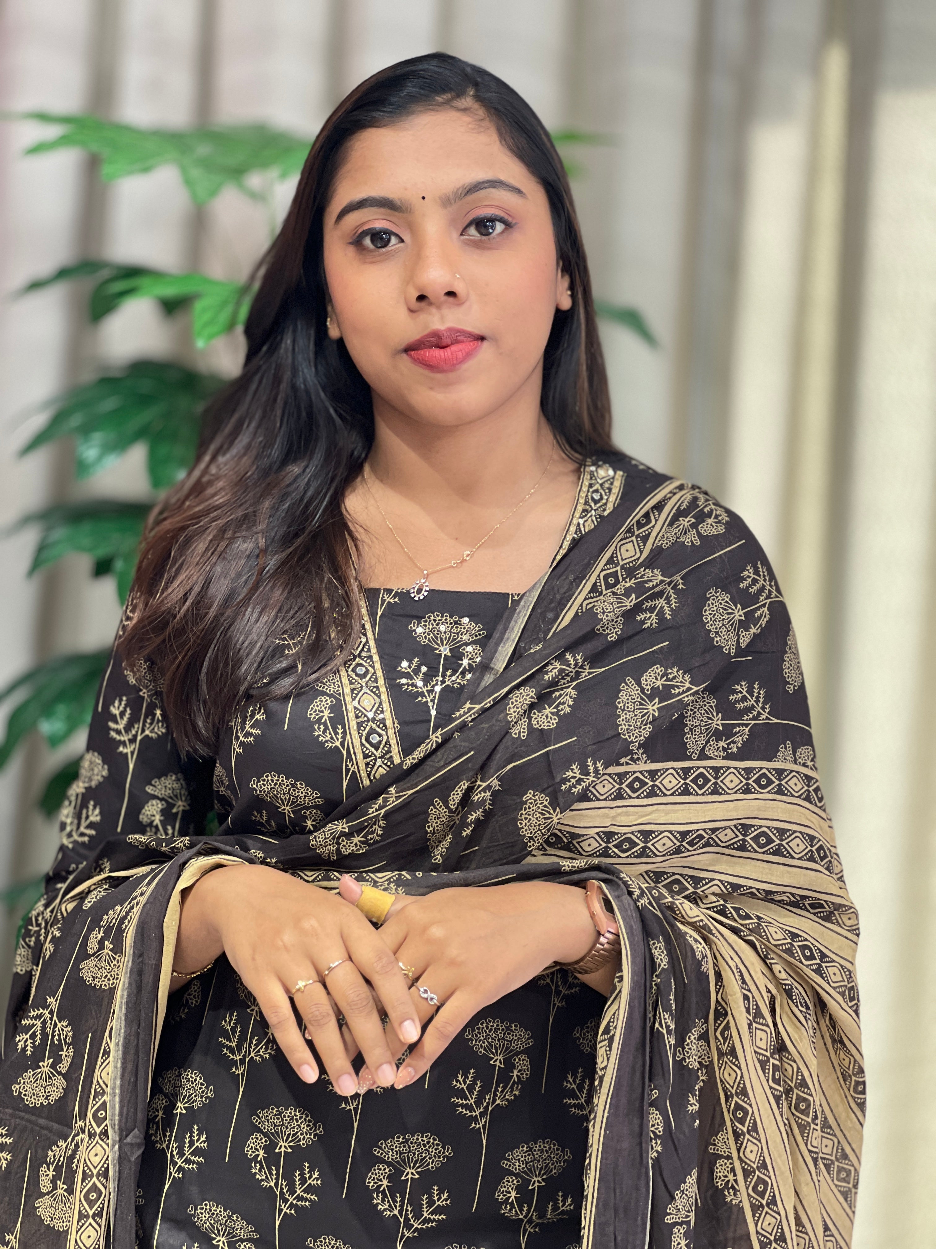 Floral Printed Cotton Kurta Set | NCF311