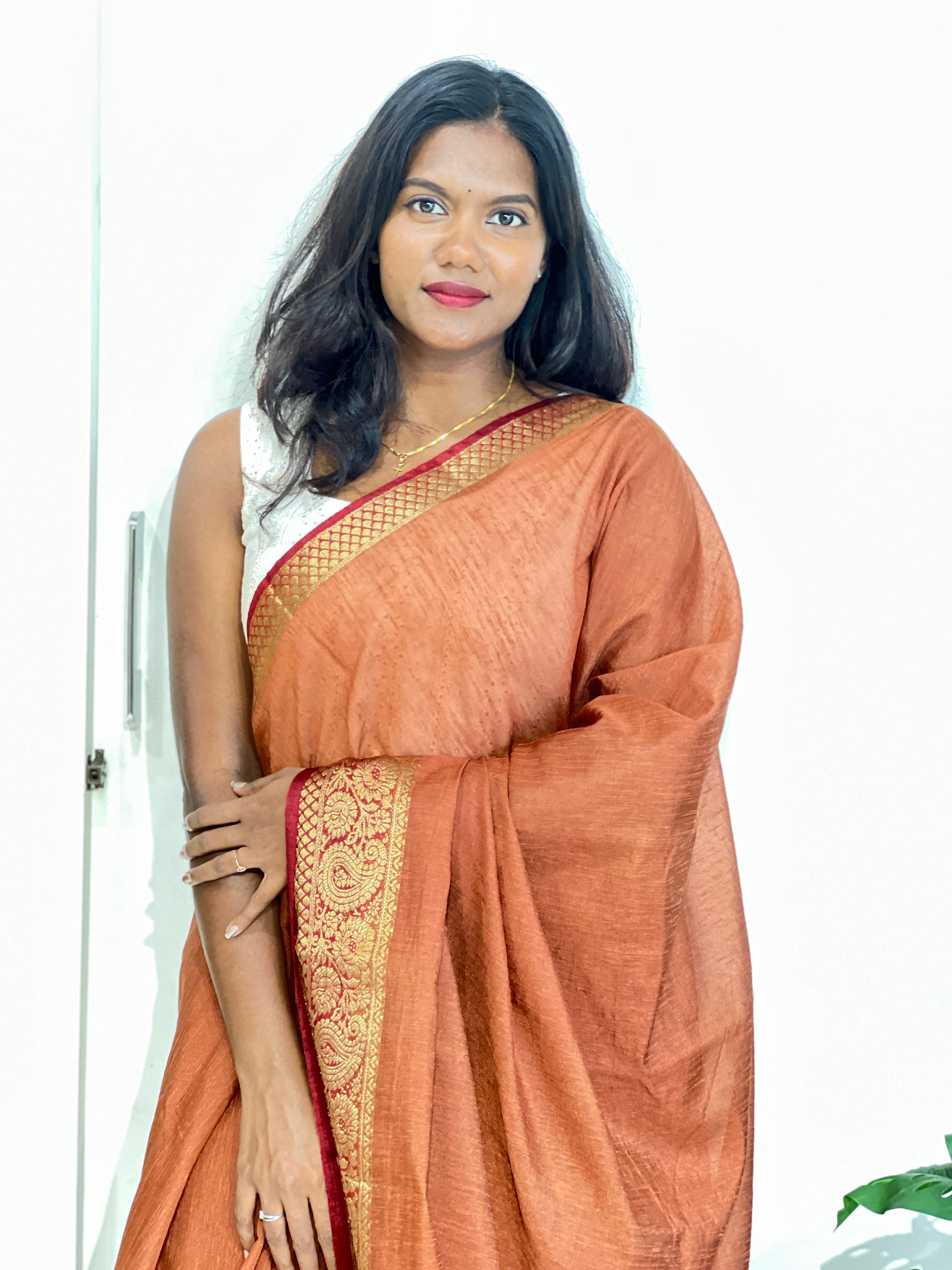 Solid Patterned Cotton Silk Saree | ZSS336