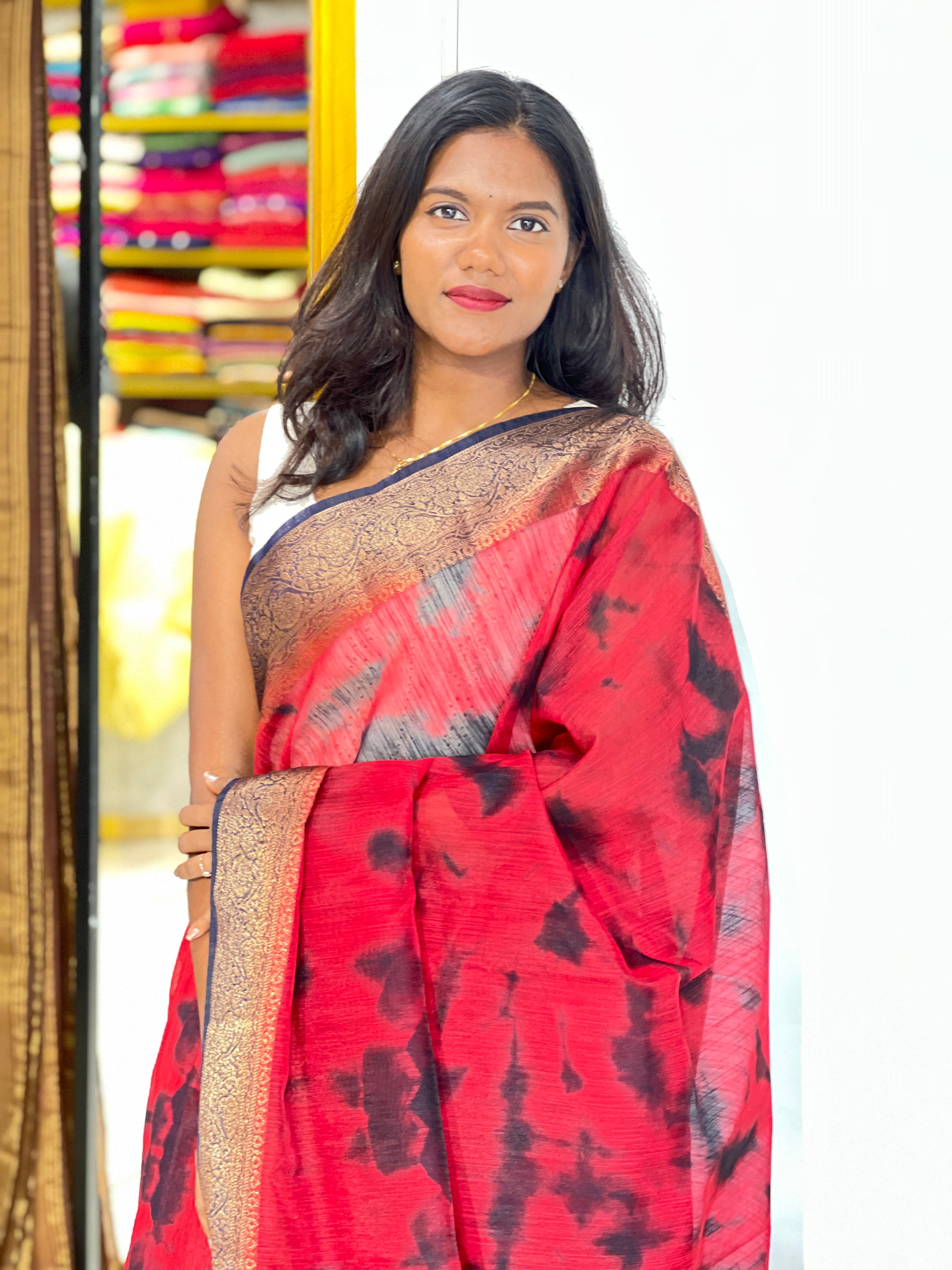 Printed Patterned Cotton Silk Saree | YNG1538