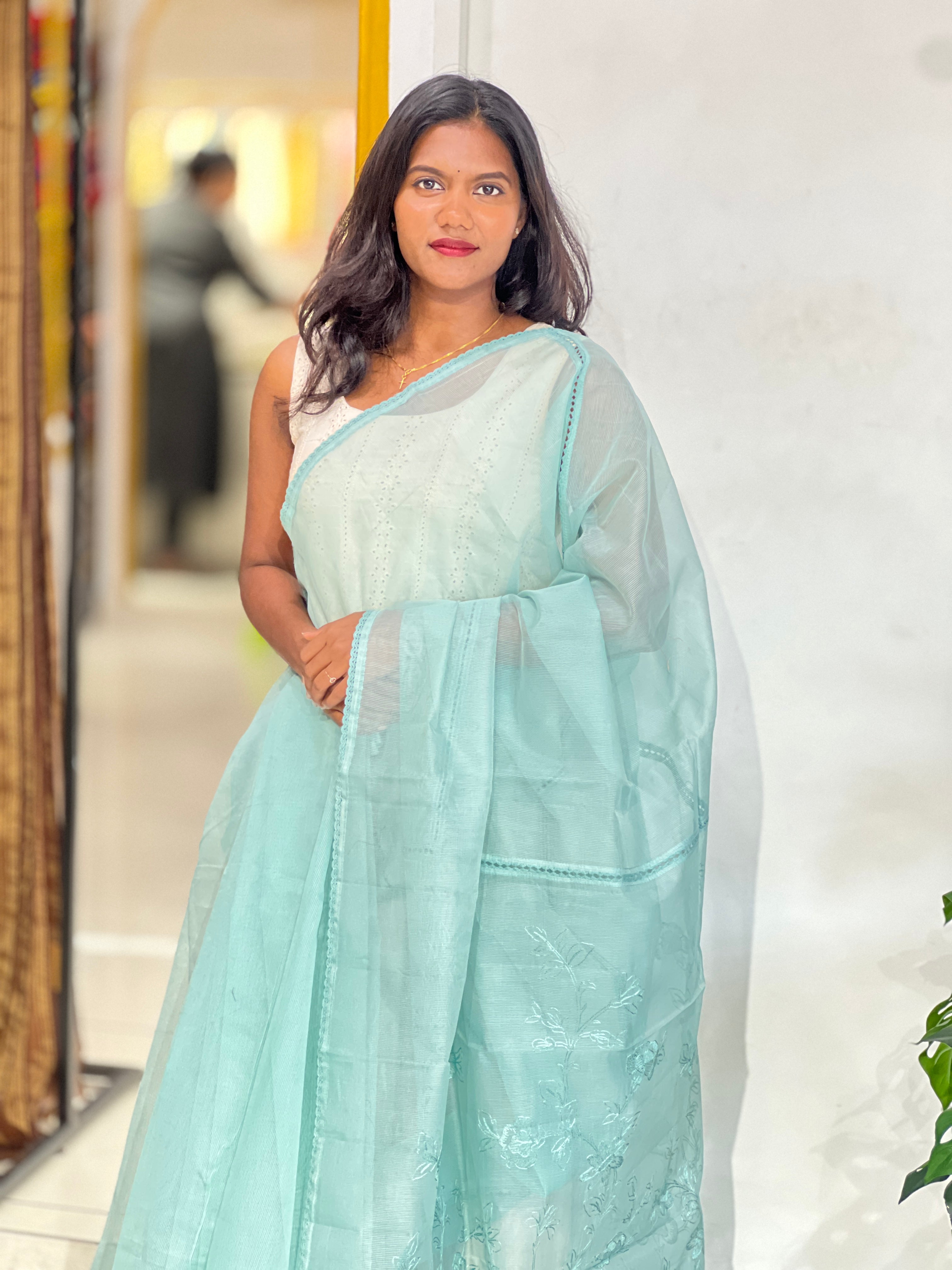 Machine Embroidered Kota Saree | YNG1491