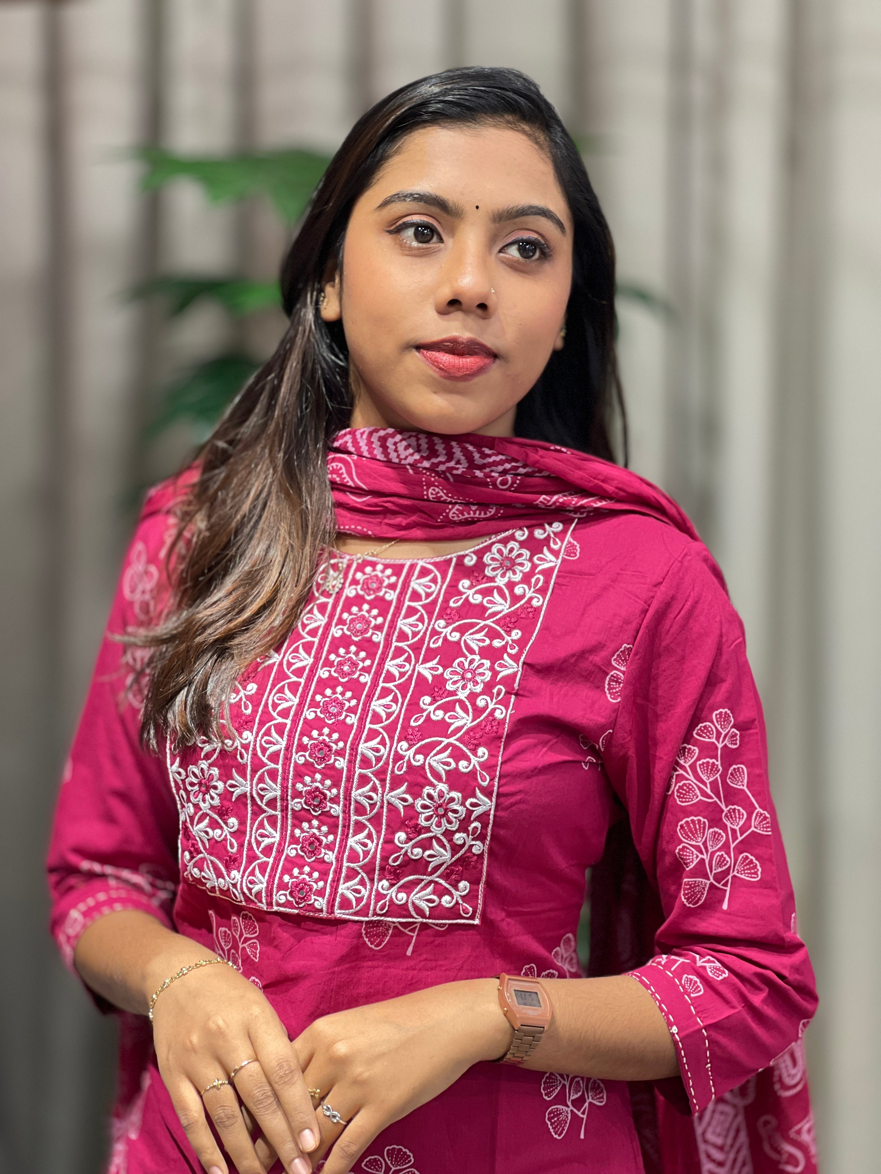 Floral Printed Cotton Kurta Set | NCF309