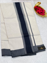 Stripe Weaving With Kara Border Detailed Kerala Cotton Saree | KL384