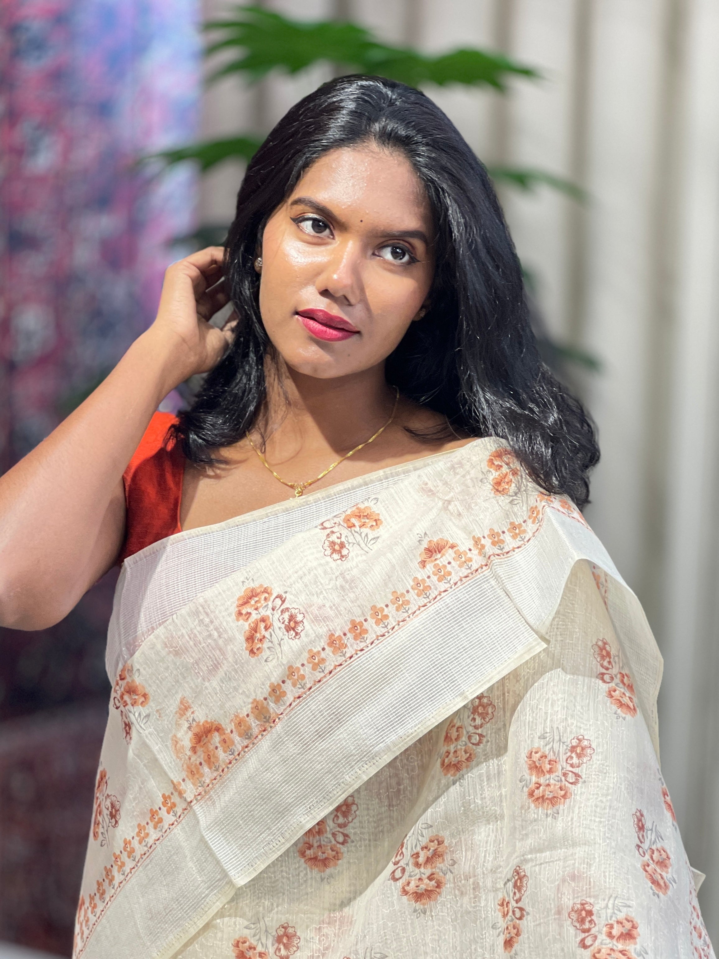 Printed Cotton Saree | VDA232
