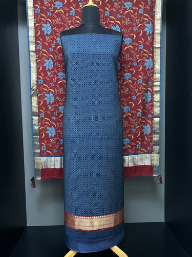 Print With Banarasi Detailed Chanderi Finish Salwar Set | VAN189
