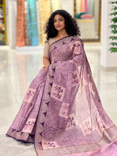 Printed Chanderi Saree | YNG377