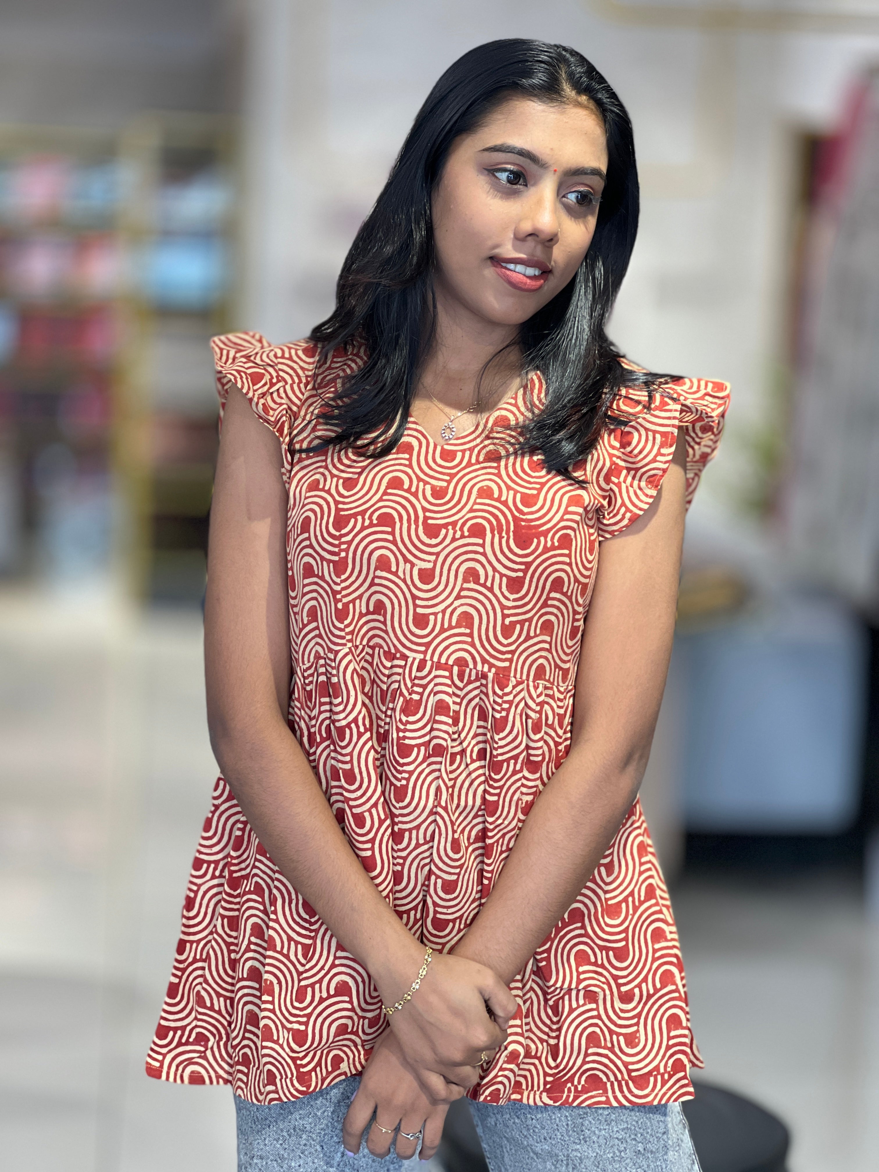 Print Detailed Short Kurta | DNT363