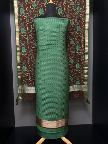 Print With Banarasi Detailed Chanderi Finish Salwar Set | VAN186