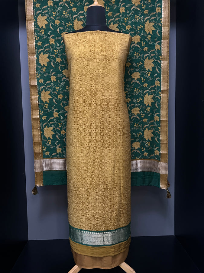 Print With Banarasi Detailed Chanderi Finish Salwar Set | VAN187