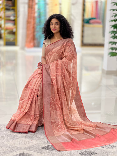 Printed Chanderi Saree | YNG374