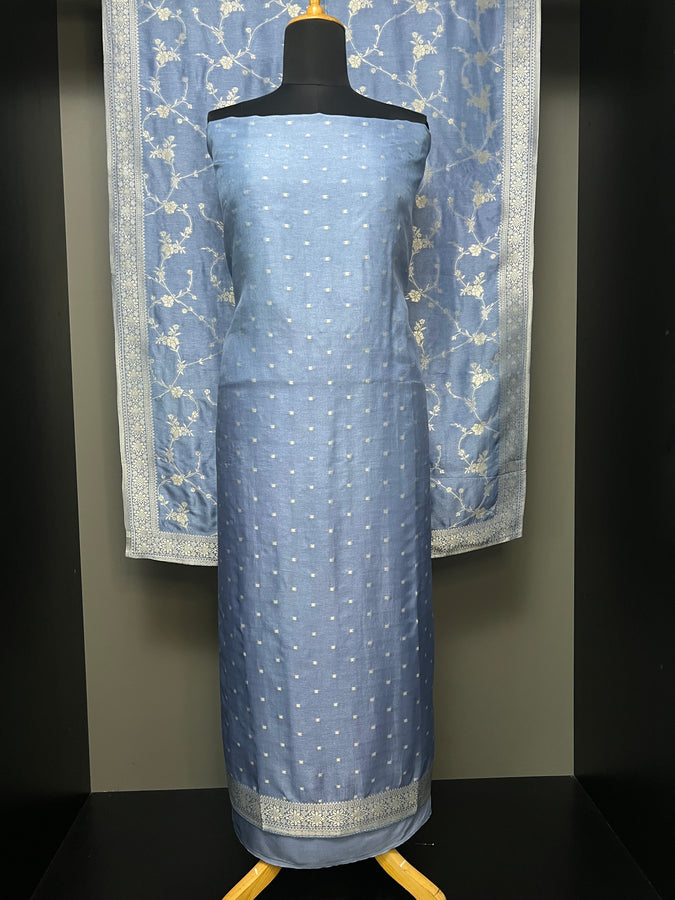 Traditional Buta Detailed Banarasi Silk Salwar Set | MS786