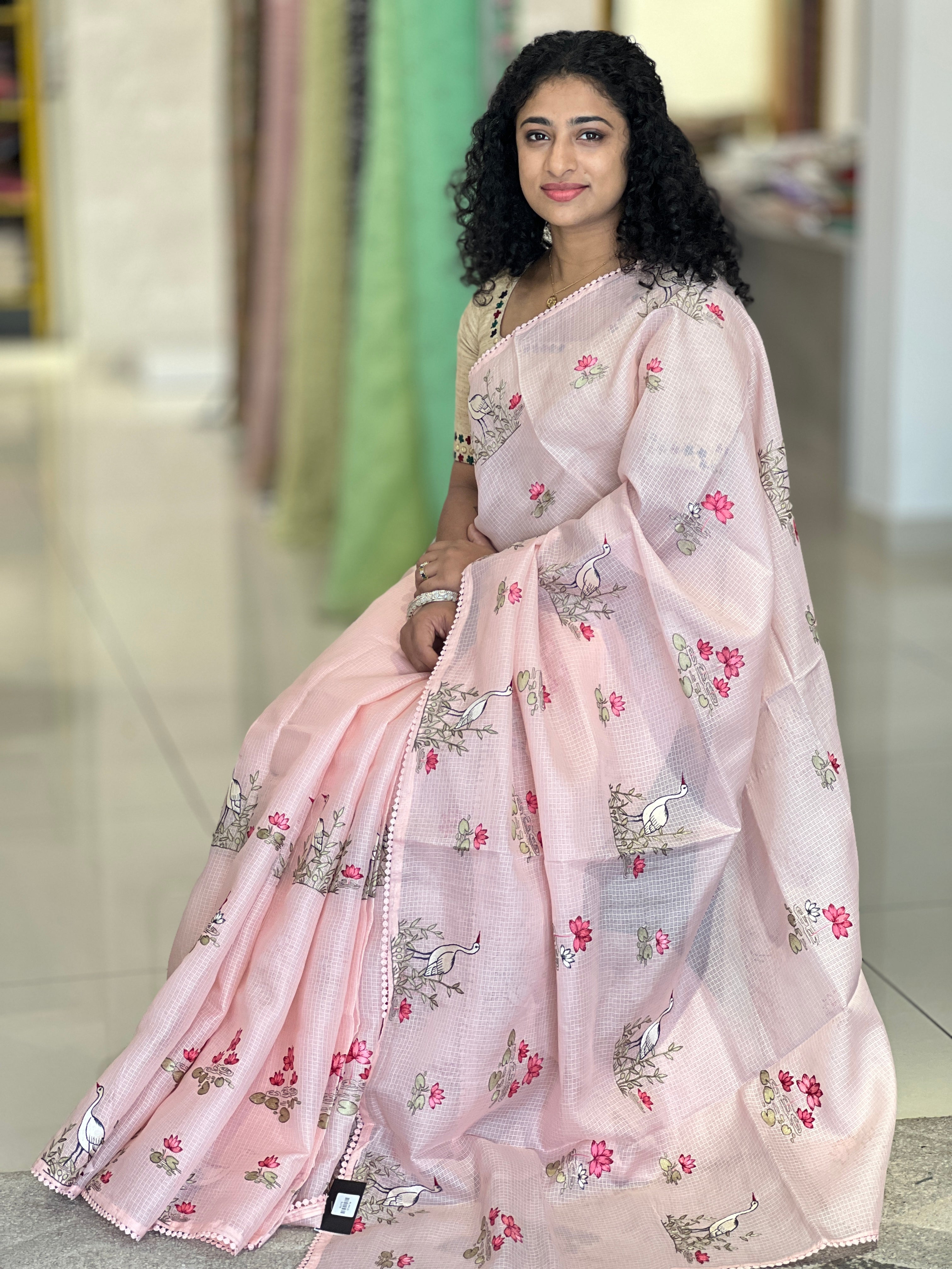 Floral Embroidered Silky Kota Saree | BLD766