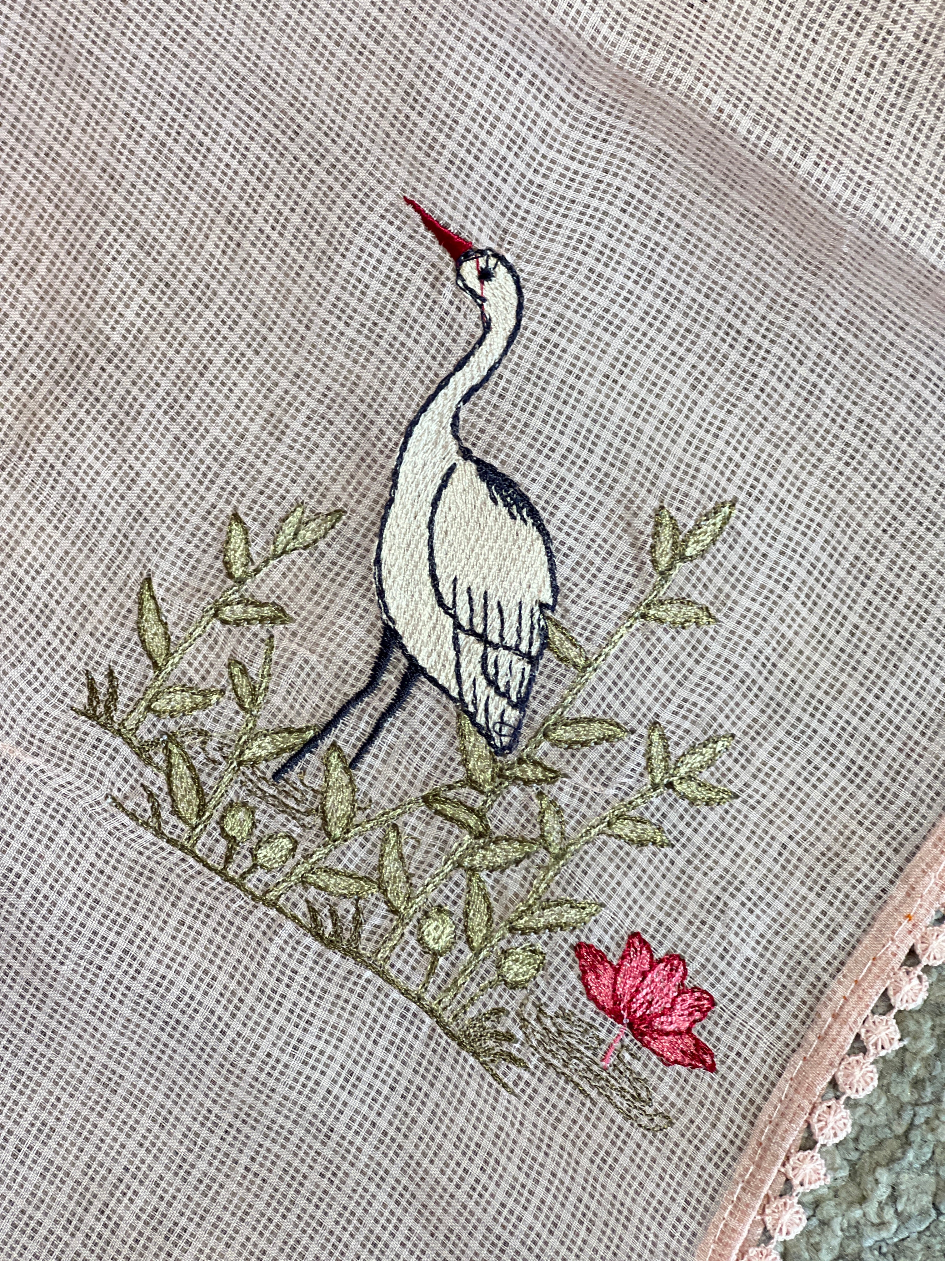 Floral Embroidered Silky Kota Saree | BLD766