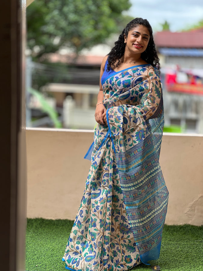 Floral Printed Kota Saree ( Without Blouse ) | SUM119