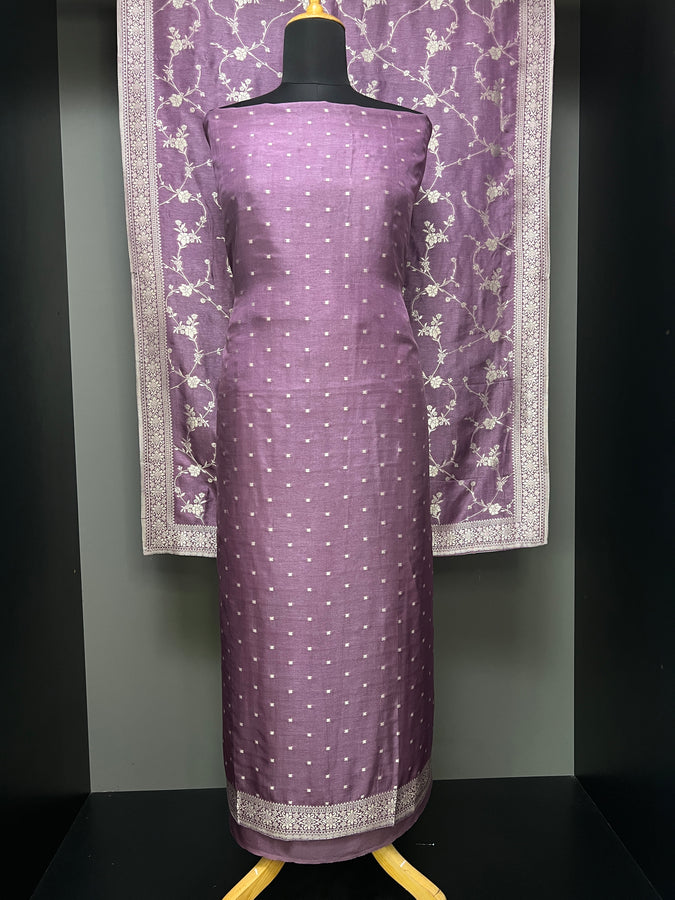 Traditional Buta Detailed Banarasi Silk Salwar Set | MS787