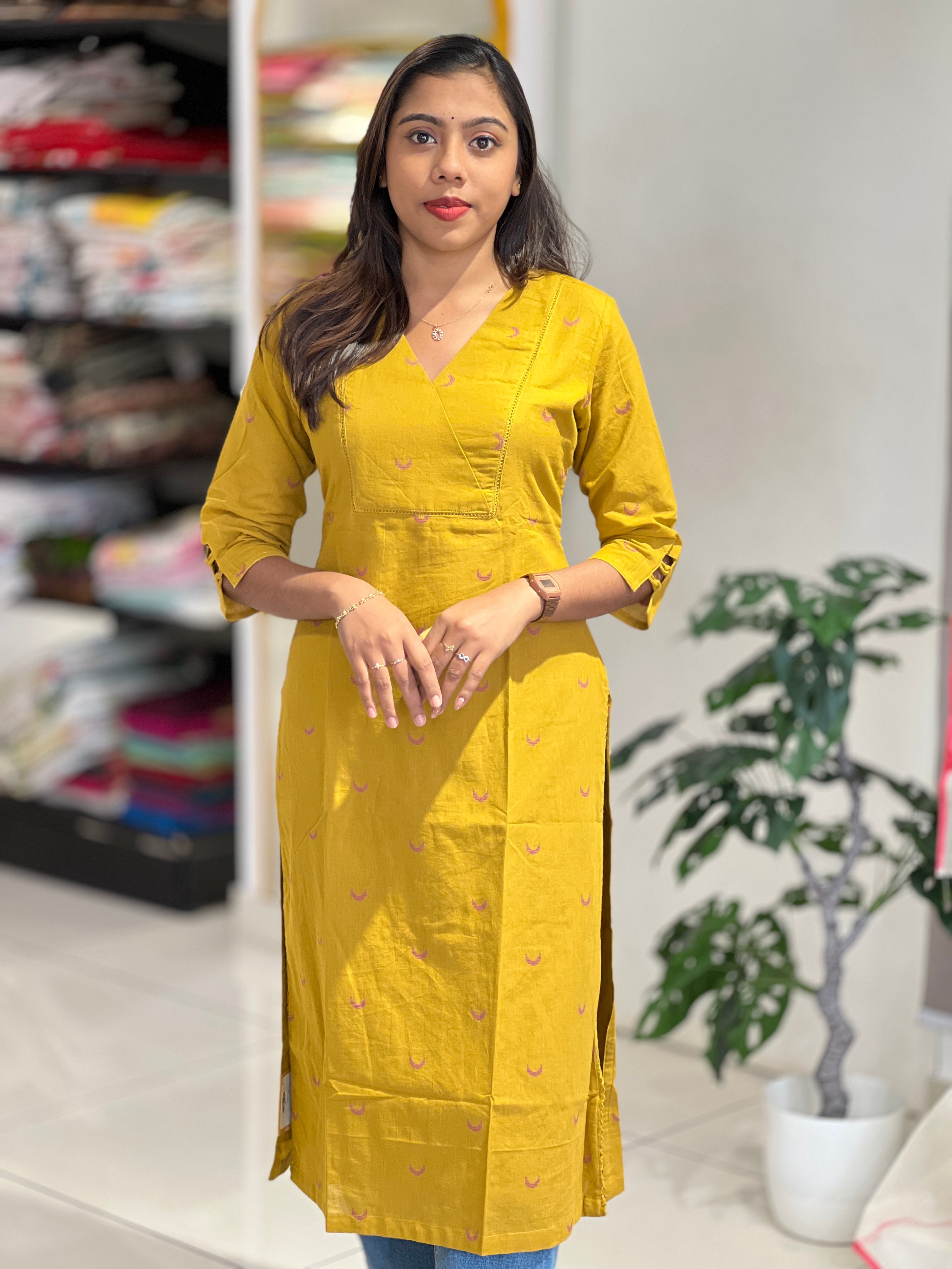 Thread Woven Cotton Kurta | SV284