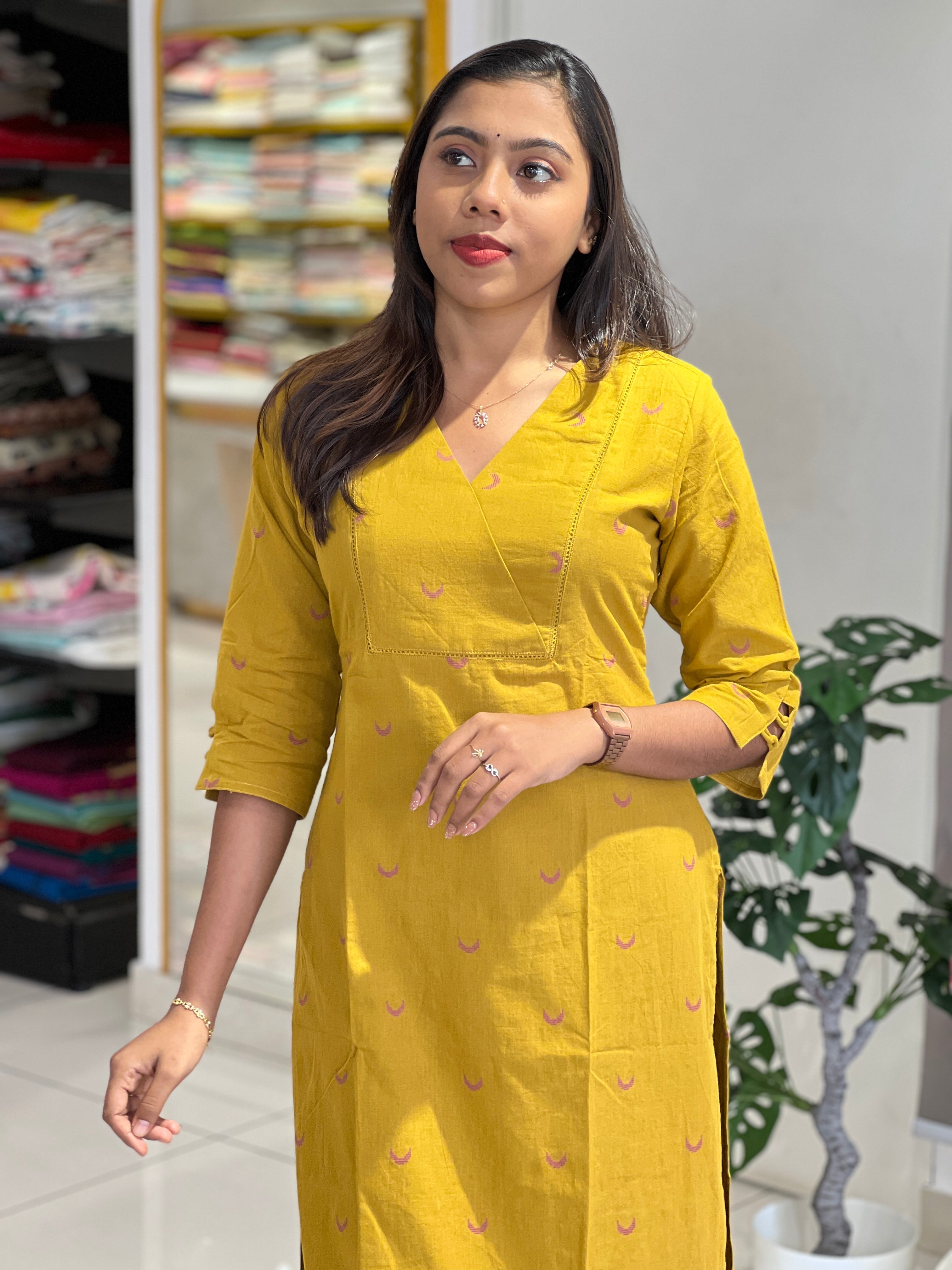 Thread Woven Cotton Kurta | SV284