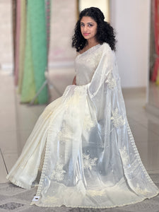 Point Embroidery Nylon Organza Saree | BLD764