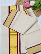 Kasavu With Kara Detailed Handloom Kerala Cotton Set Mundu | KL340