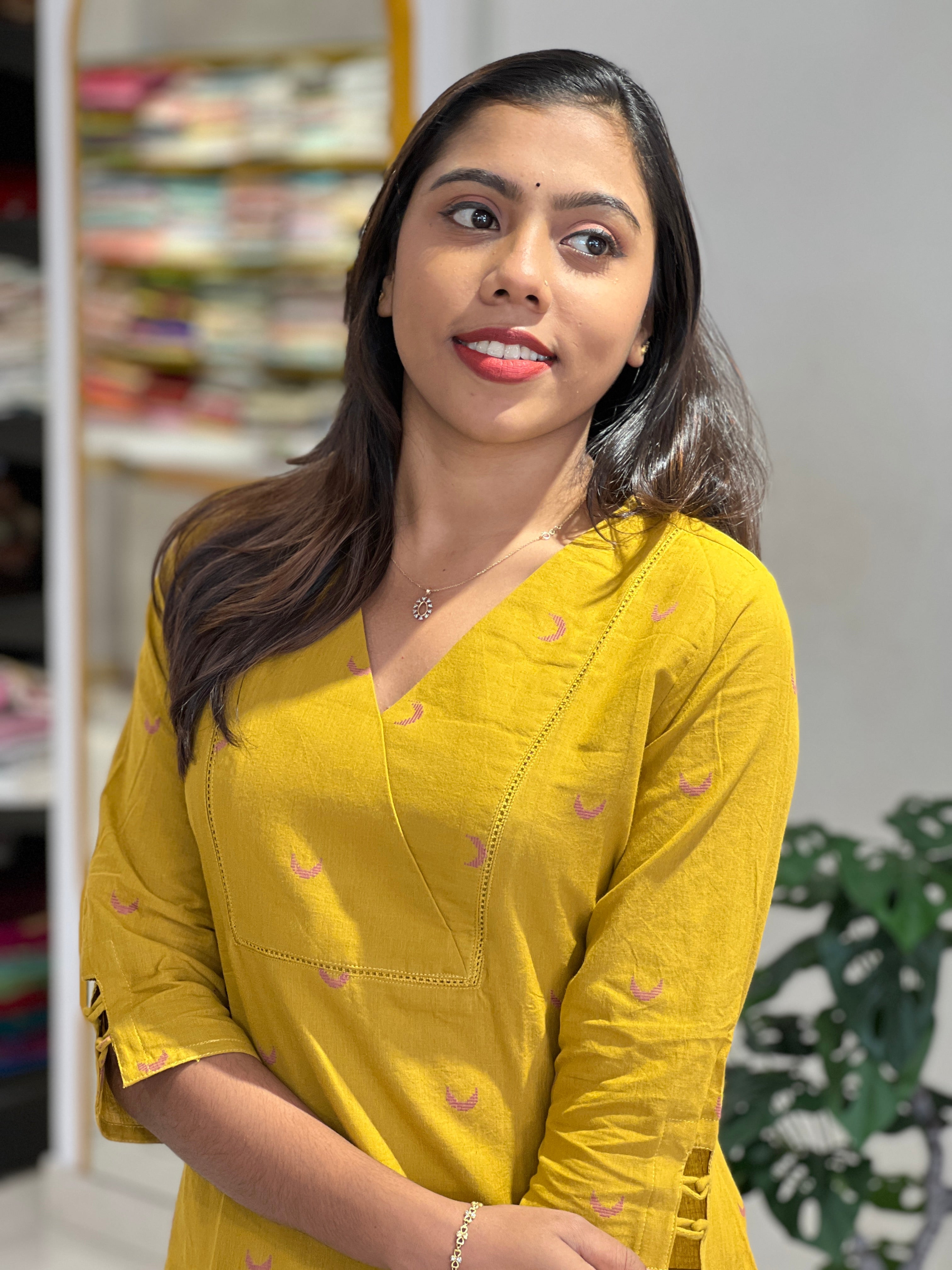 Thread Woven Cotton Kurta | SV284