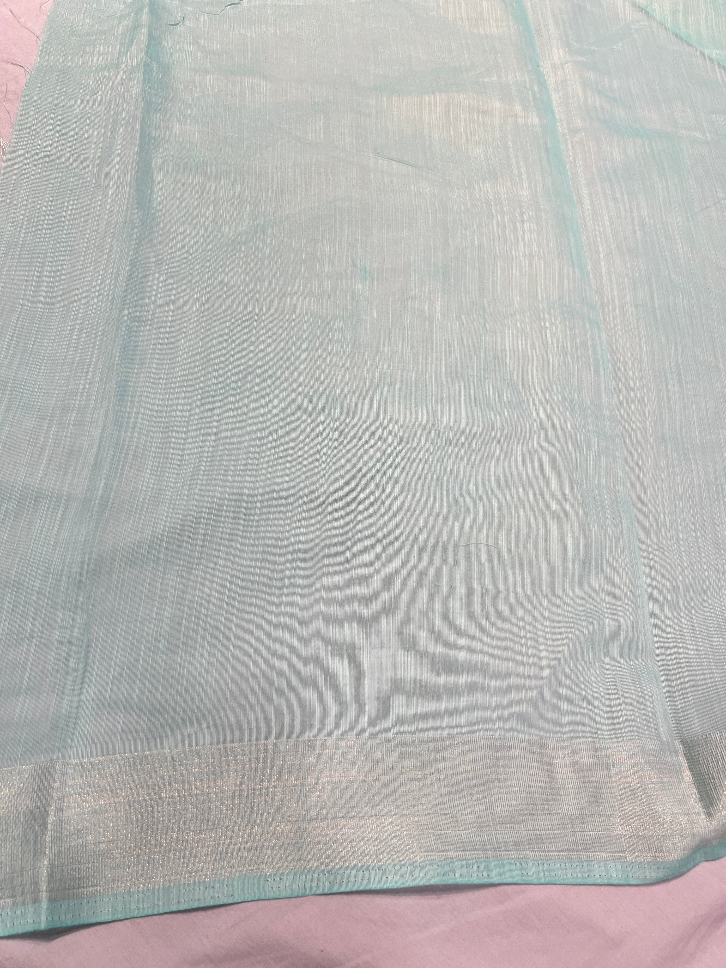 Machine Embroidery Detailed Chanderi Finish Saree | VDA279