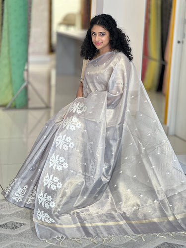 Machine Embroidery Detailed Supernet Kota Saree | BLD740